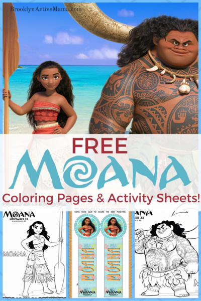 Free Moana Movie Coloring Pages + Activity Sheets!
