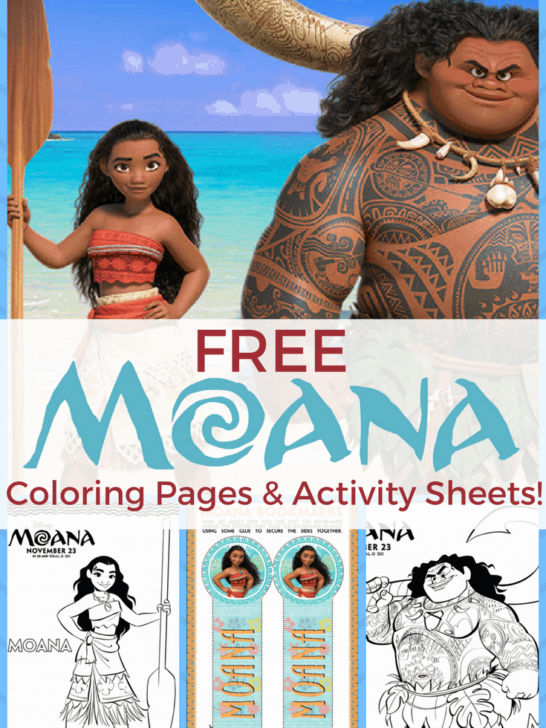 Free Moana Movie Coloring Pages + Activity Sheets!