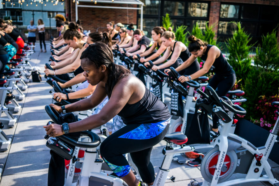 Rooftop Spin Class Overlooking The City with CrankNYC