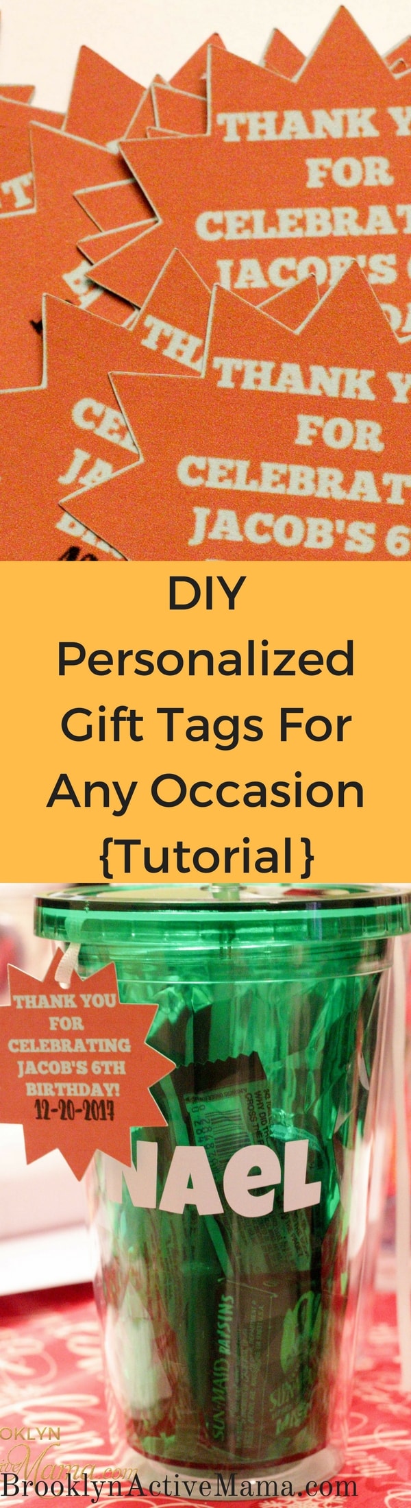 DIY Personalized Gift Tags For Any Occasion {Tutorial} Looking to jazz up those party bags and gifts? Check out this easy DIY craft that will take no time and leave a fun impression on your guests!
