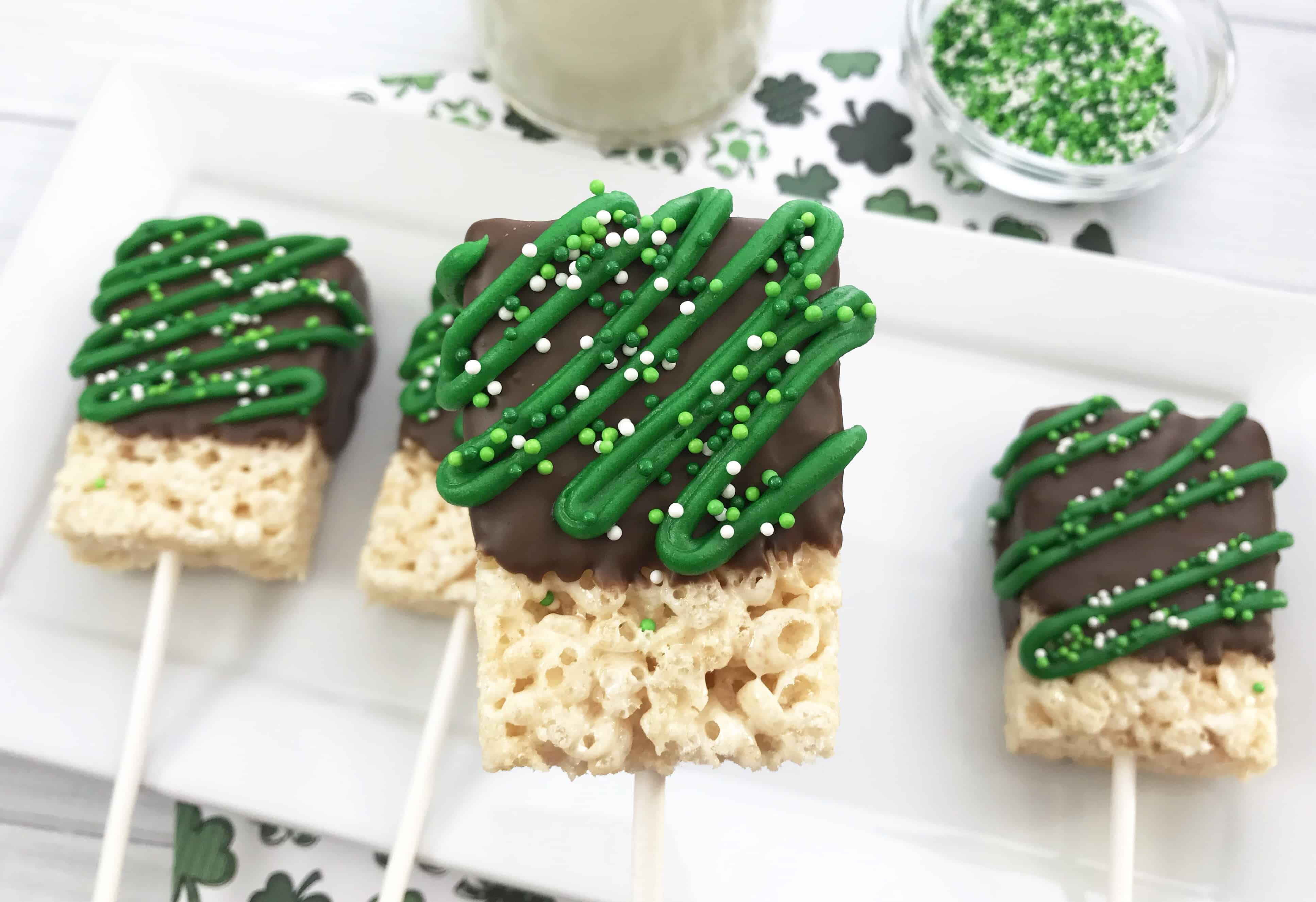 Festive and Easy St. Patrick’s Day Rice Krispie Treats