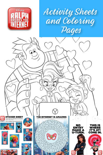 WreckIt Ralph Part 2! Ralph Breaks The Internet Free Coloring Pages and Printables!