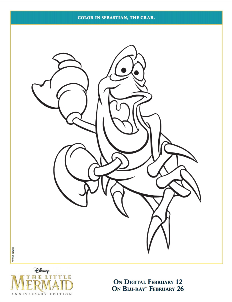 disney little mermaid coloring pages print