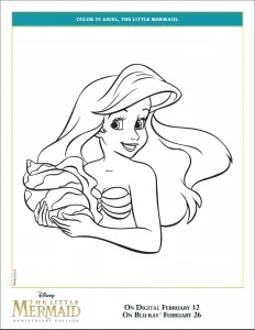 The Little Mermaid Activity Sheets and Coloring Pages (Printables)