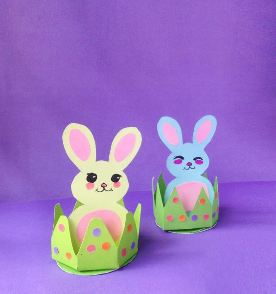 Easy Bunny In Grass Easter DIY Craft