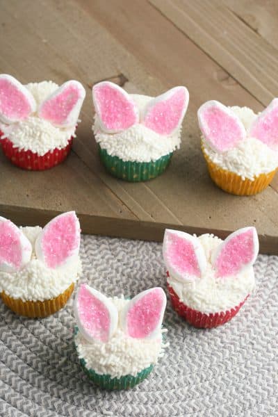 Cute and Easy Bunny Ear Cupcakes