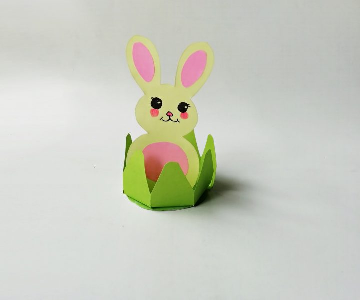 Easy Bunny In Grass Easter DIY Craft