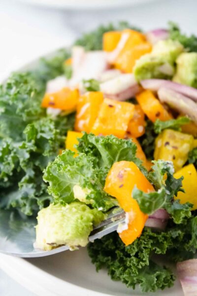 Avocado Kale Salad Recipe - Clean Eating Made Easy