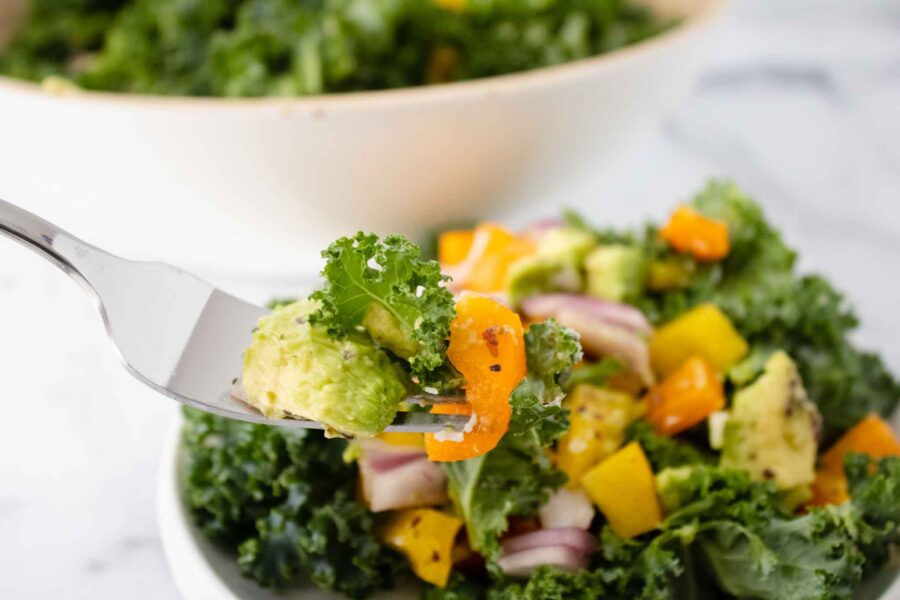 Avocado Kale Salad Recipe - Clean Eating Made Easy