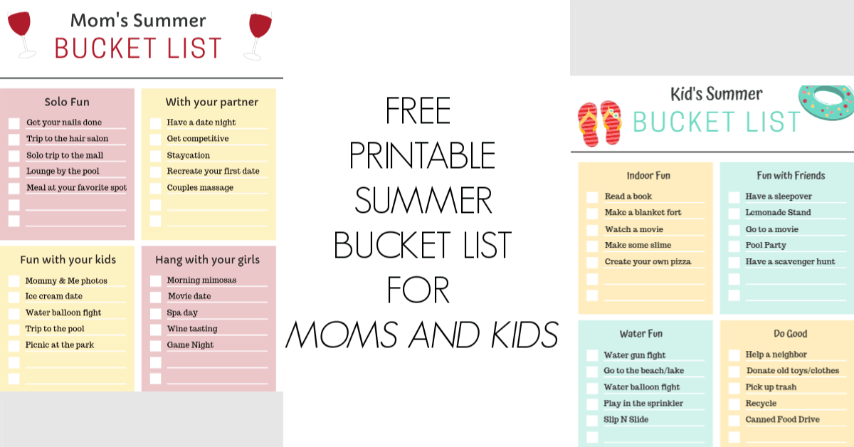 Free Printable Summer To Do List · The Typical Mom