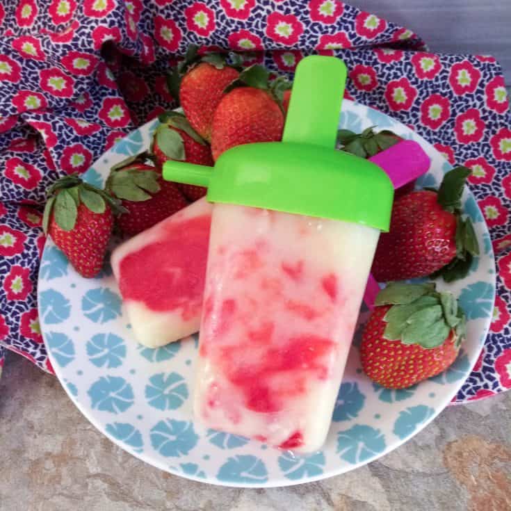 Strawberry Cheesecake Popsicles