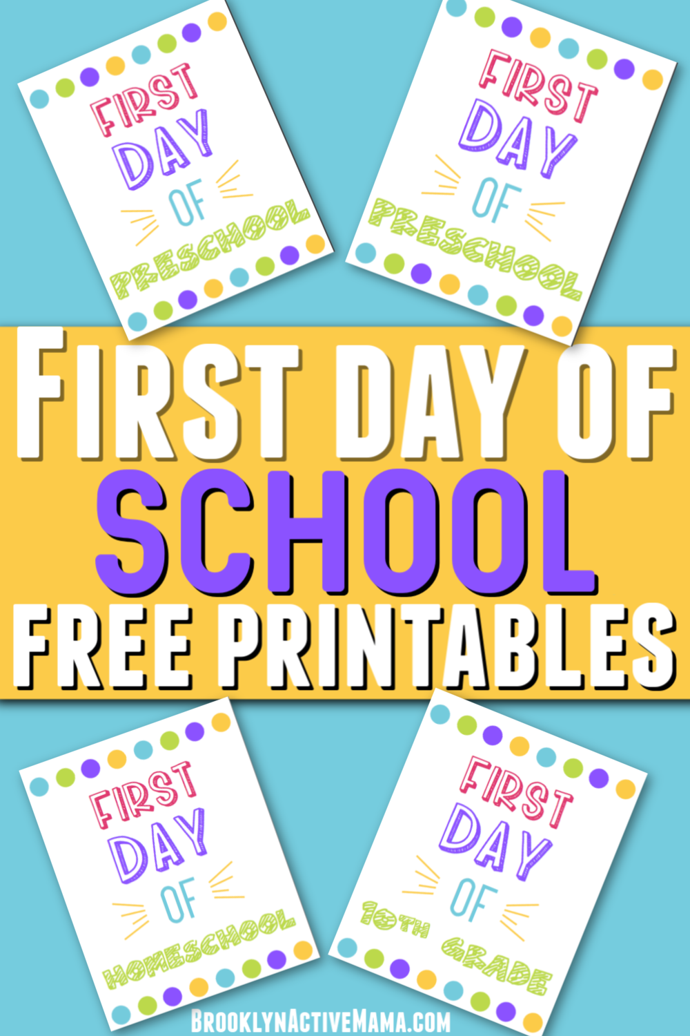 Here are some first day of school printables for every grade including one for homeschoolers and a blank one that you can fill in yourself!