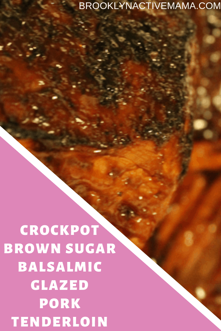 This Crockpot Brown Sugar Balsamic Pork Tenderloin Recipe is especially good with white rice or a side of vegetables! So good and super easy! #porktenderloin