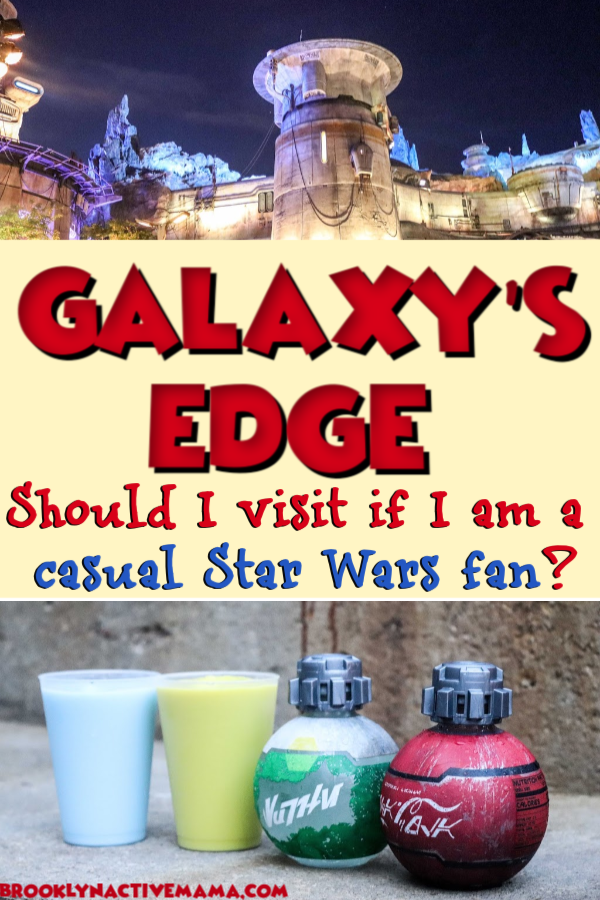 Not sure if you should visit Star Wars Galaxy's Edge? Here are some reasons you should visit even though you are a casual fan of the movies! #galaxysedge #starwars #disneyworld #disneytips