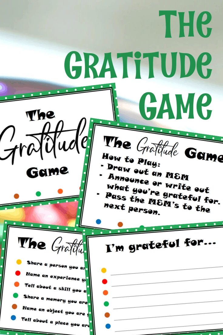 Free Printable Thanksgiving Gratitude Game For Your Family