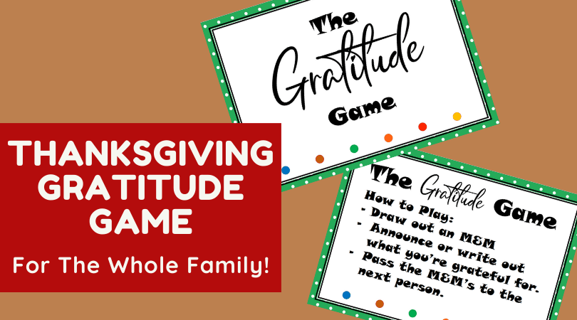 Free Printable Thanksgiving Activity Gratitude Game