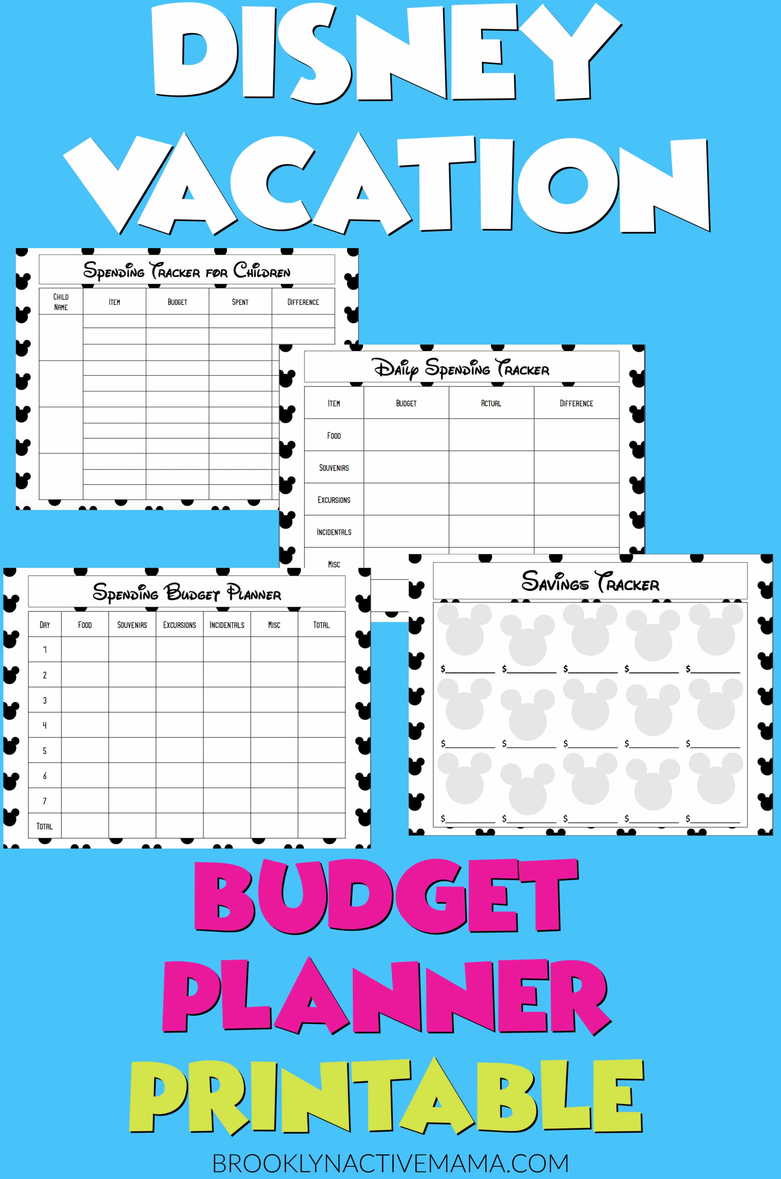 These are some cheap Disney World tips and activities to do on your next vacation. PLUS Here's a helpful free disney budget planner printable download to use! These worksheets are perfect for families as they include a children's spending planner sheet as well.#disneyworldtips #disneyonabudget #freeplanner #freevacationplanner