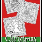 Here are some awesome free Christmas Adult coloring pages for you to enjoy and destress from the busy holiday season! 5 awesome pages included in this printable download pdf! #adultcoloring #adultcoloringbooks #christmascoloringbooks
