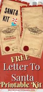 Here is a free letter to Santa Printable for you to send right to the North Pole! Create some Christmas magic this holiday season for the kids with this fun download! #freeprintable #ChristmasPrintables #funfortheholidays