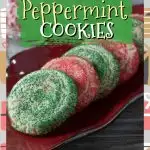 These easy and yummy Christmas Snickerdoodle Cookies are so fun an easy to make! They have a slight peppermint flavor that is perfect for the holidays. It's a great way to get the whole family including the kids baking for the holiday! These Red and Green decorated cookies are the best and will be the star of the cookie exchange! They are also fantastic for Christmas parties, they are soft baked with a hint of peppermint and cinnamon. #christmascookies #chirstmasfun #christmasbaking