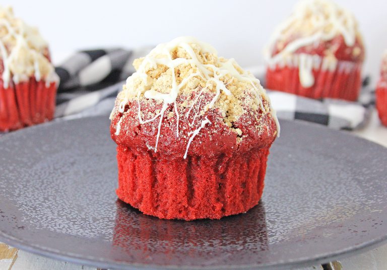 Gluten Free Red Velvet Muffins With Cream Cheese Streusel