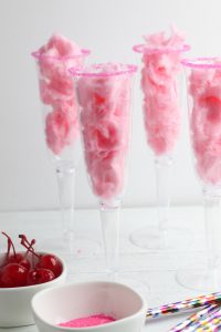 cotton candy filled glasses