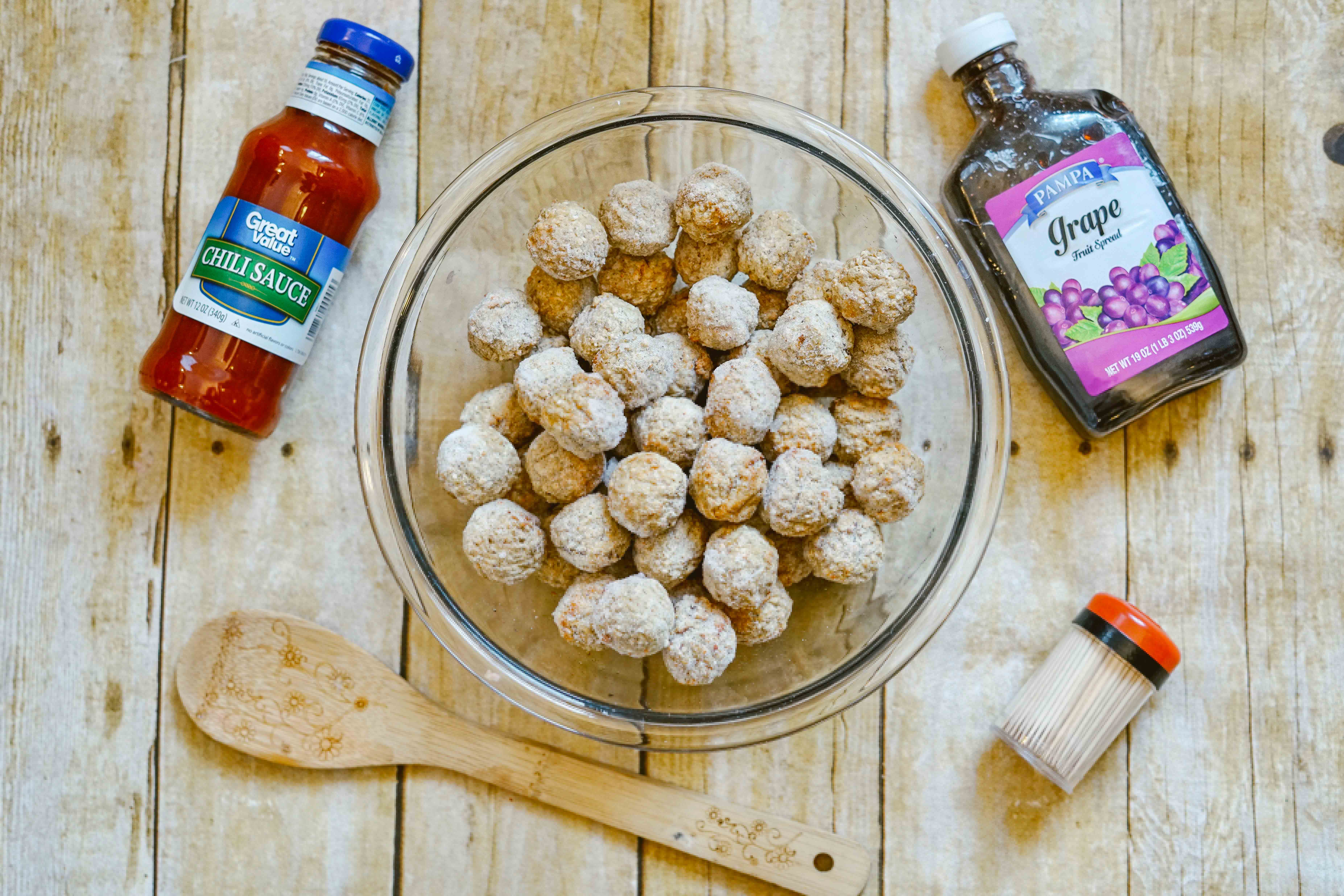 Three Ingredient Slow Cooker Appetizer Meatballs