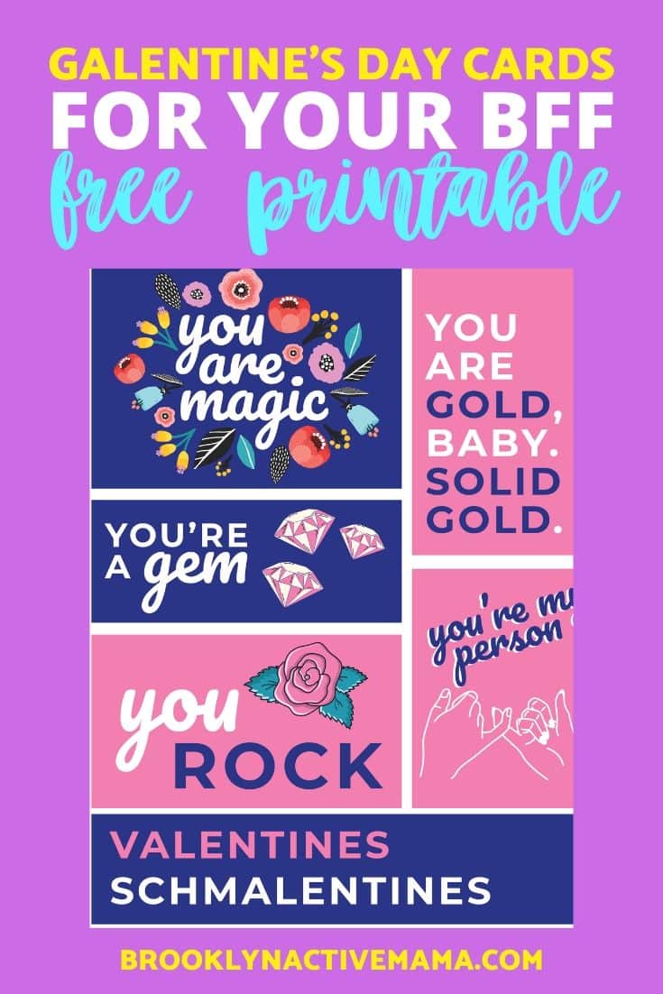 Celebrate anti-valentine's day with your favorite BFFs by giving them these Galentine's Day cards! Your friends will love this free printable! #galentinesday #freeprintable