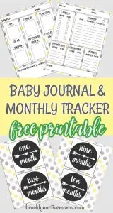 Today I've got a free printable baby journal and monthly tracker to help you keep track of all the wonderful memories of baby's first year. This journal helps you keep track of naps, feedings, tummy time, what baby is saying, activities and so much more! Plus a month by month printable that you can take photos of the baby next to! #babyjournal #pregnancy #newborn