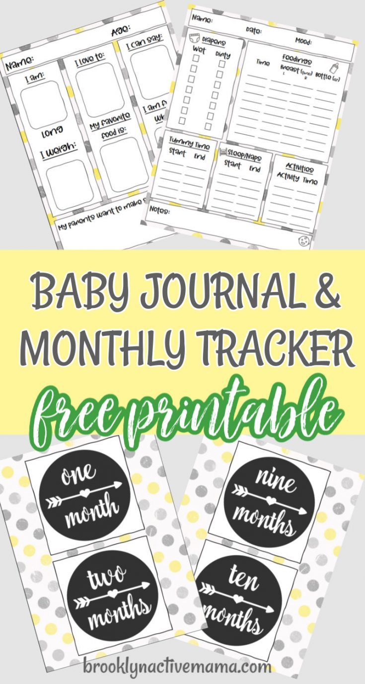 Free Printable Baby Journal and Monthly Tracker