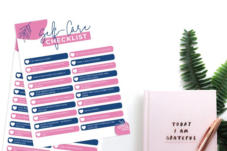 20 No Spend Ways To Self Care: Free Printable Checklist