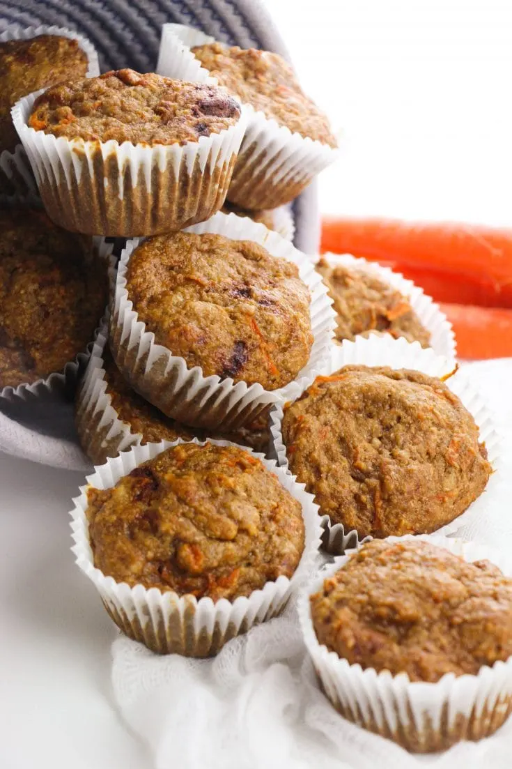 Easy No Sugar Healthy Carrot Muffins