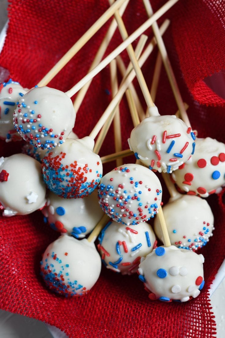 Delicious 4th Of July Cake Pops