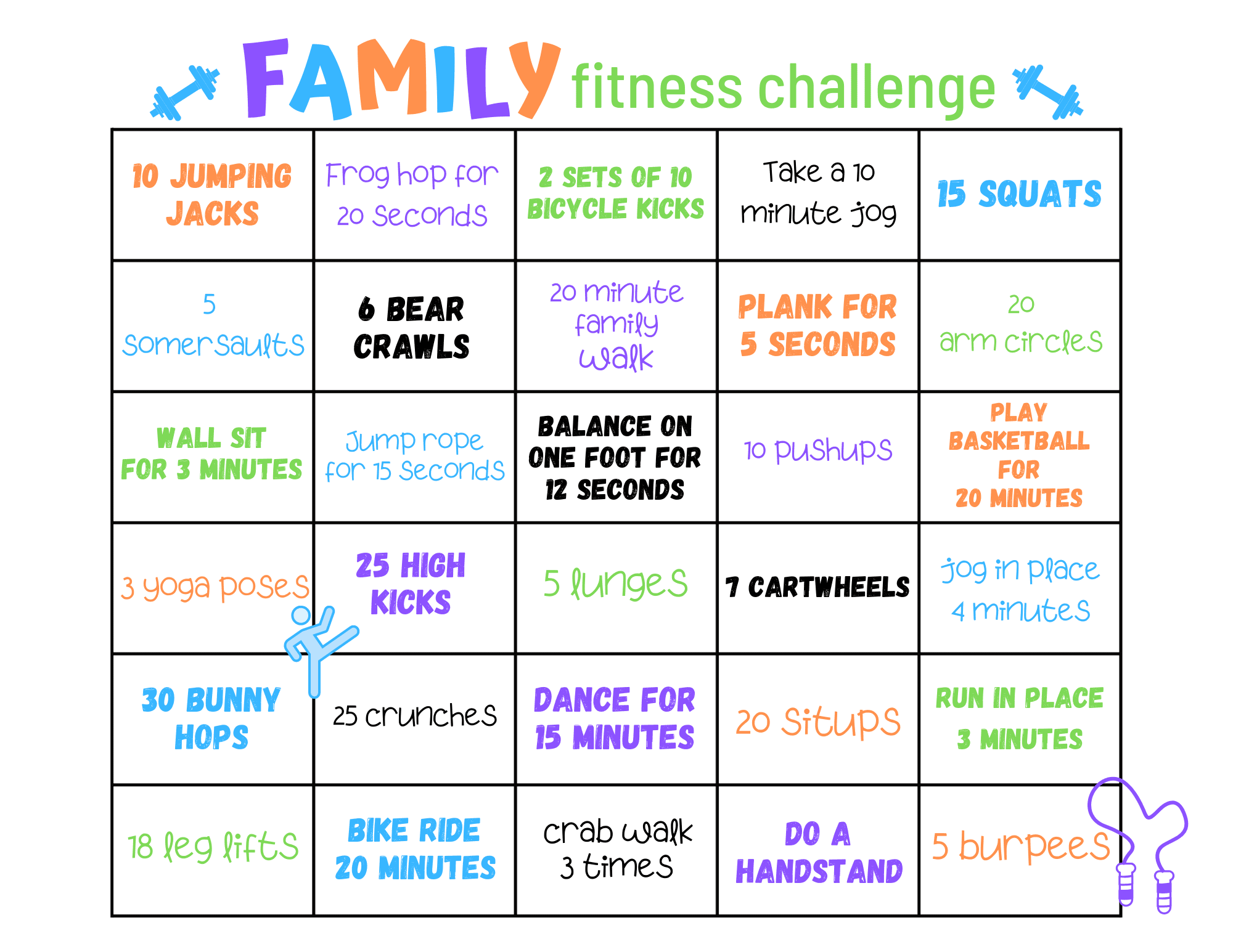 fitness challenge ideas