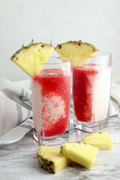 strawberry lava flow mocktail
