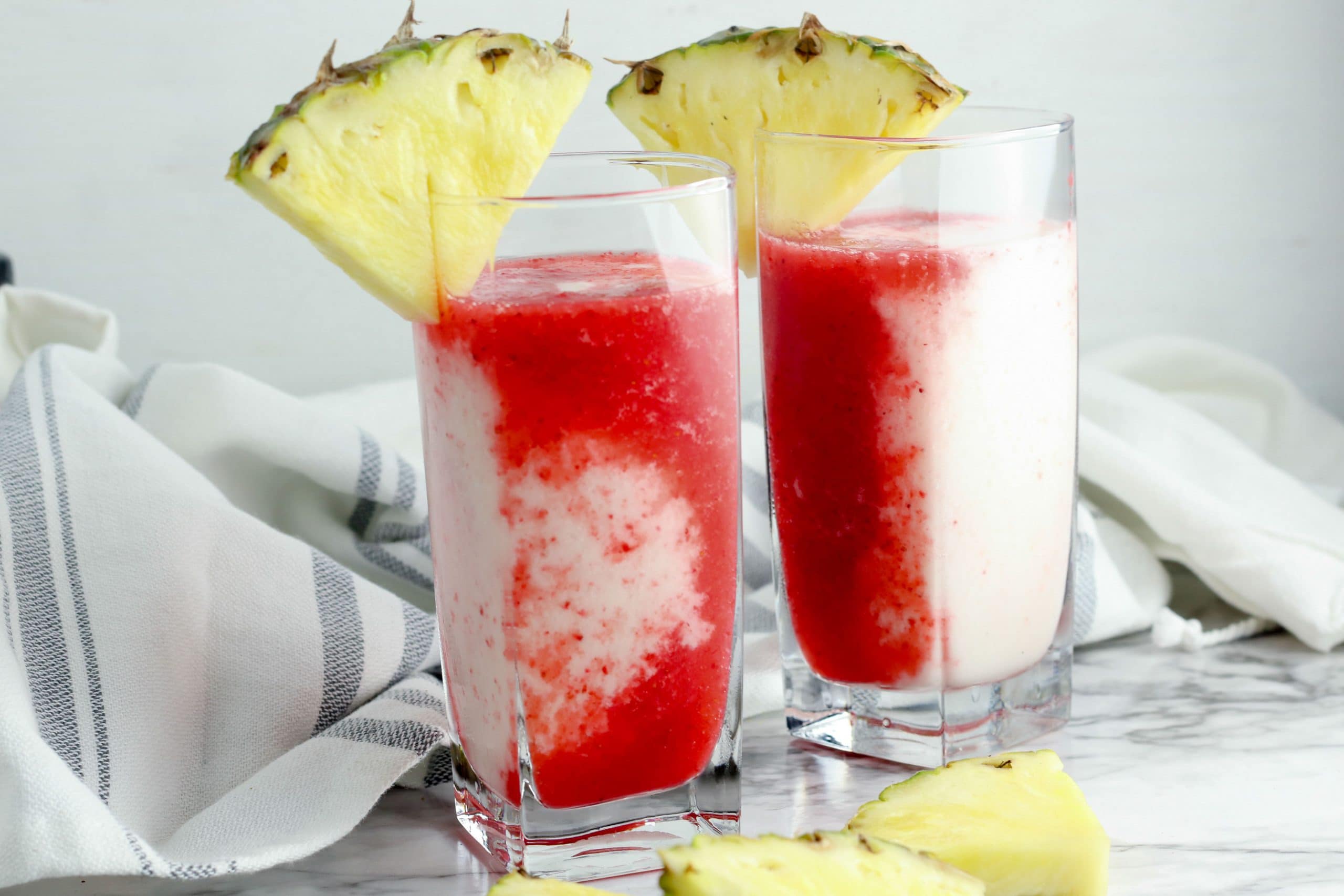 Strawberry Pina Colada Lava Flow Mocktail