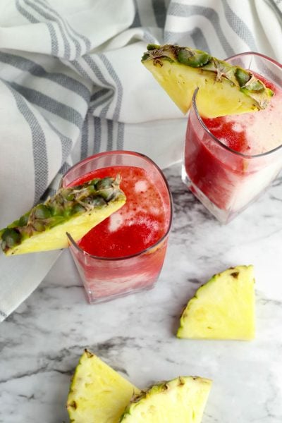 strawberry lava flow mocktail