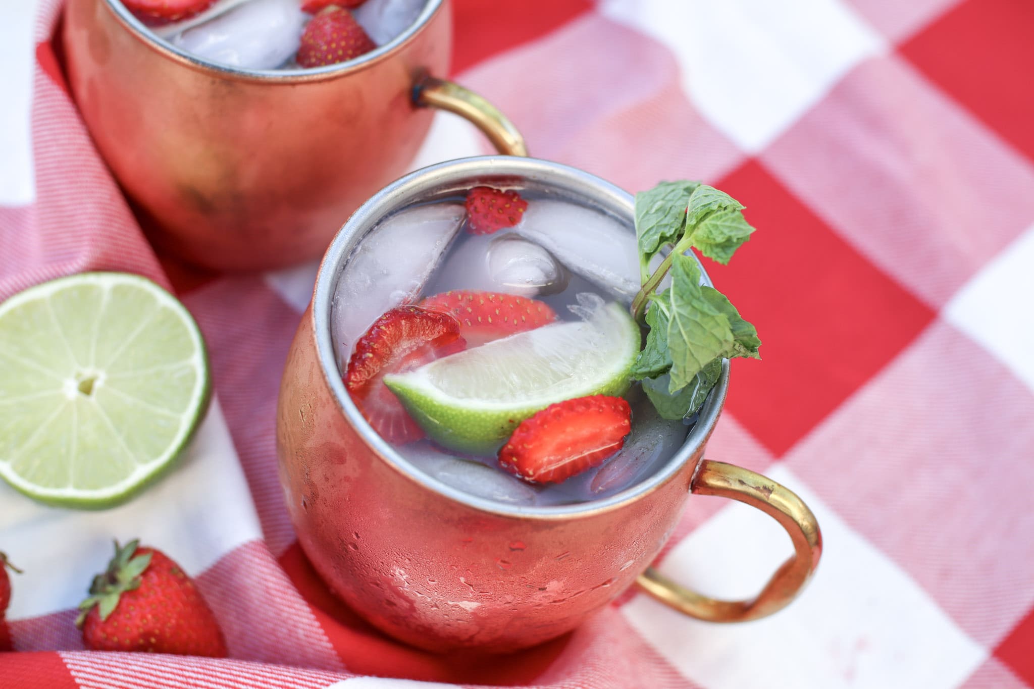 Refreshing Strawberry Moscow Mule Drink