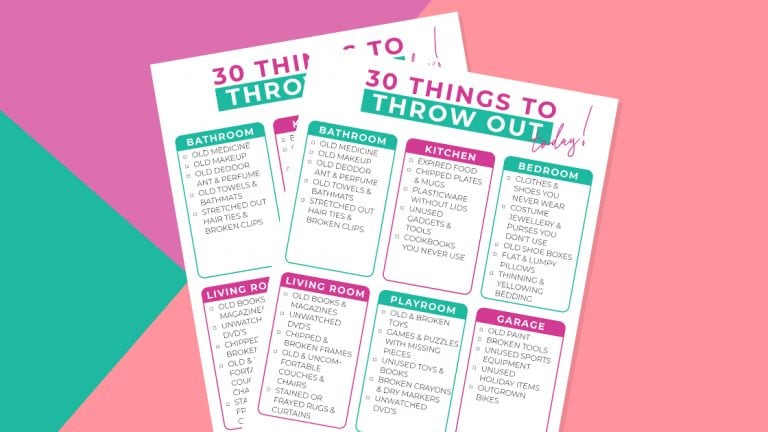 Here Are 30 Things To Throw Out Today (Free Checklist Printable)