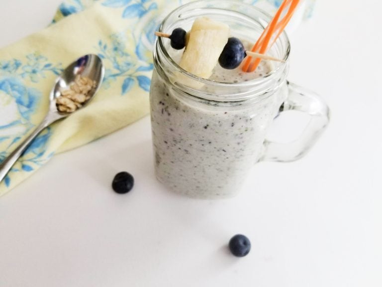 Healthy Blueberry Banana Oat Smoothie Recipe