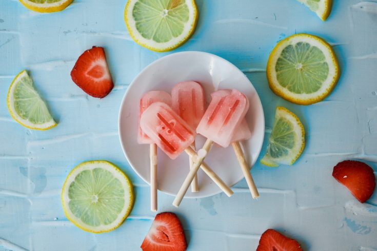 Strawberry Lemonade Popsicles