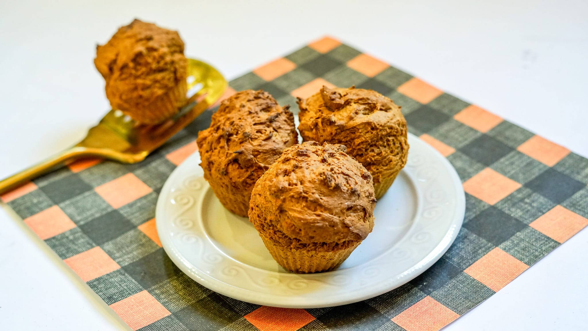 air fryer muffins on a plate