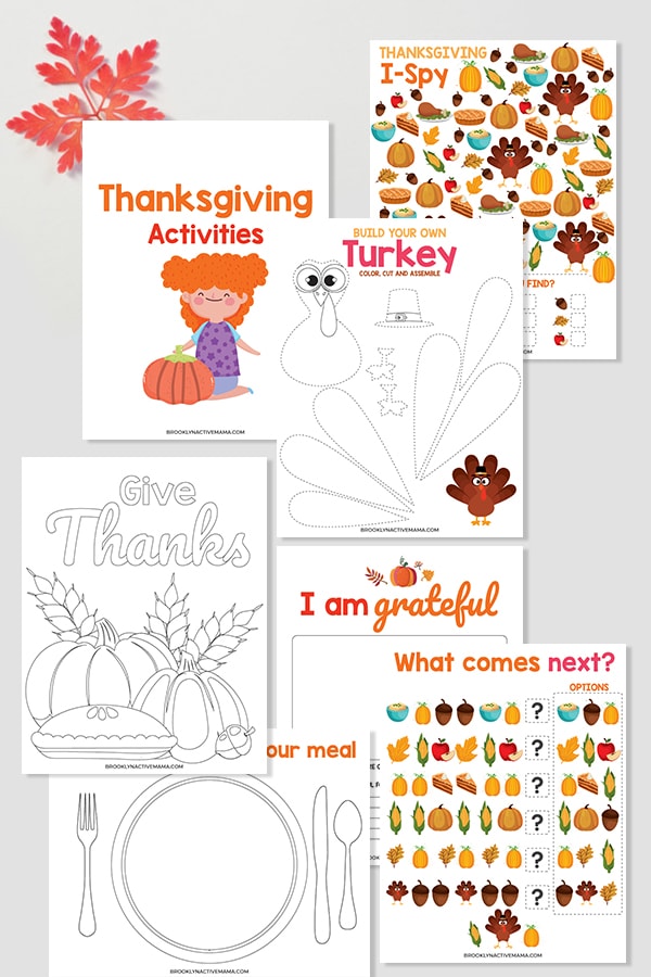 thanksgiving printable activities