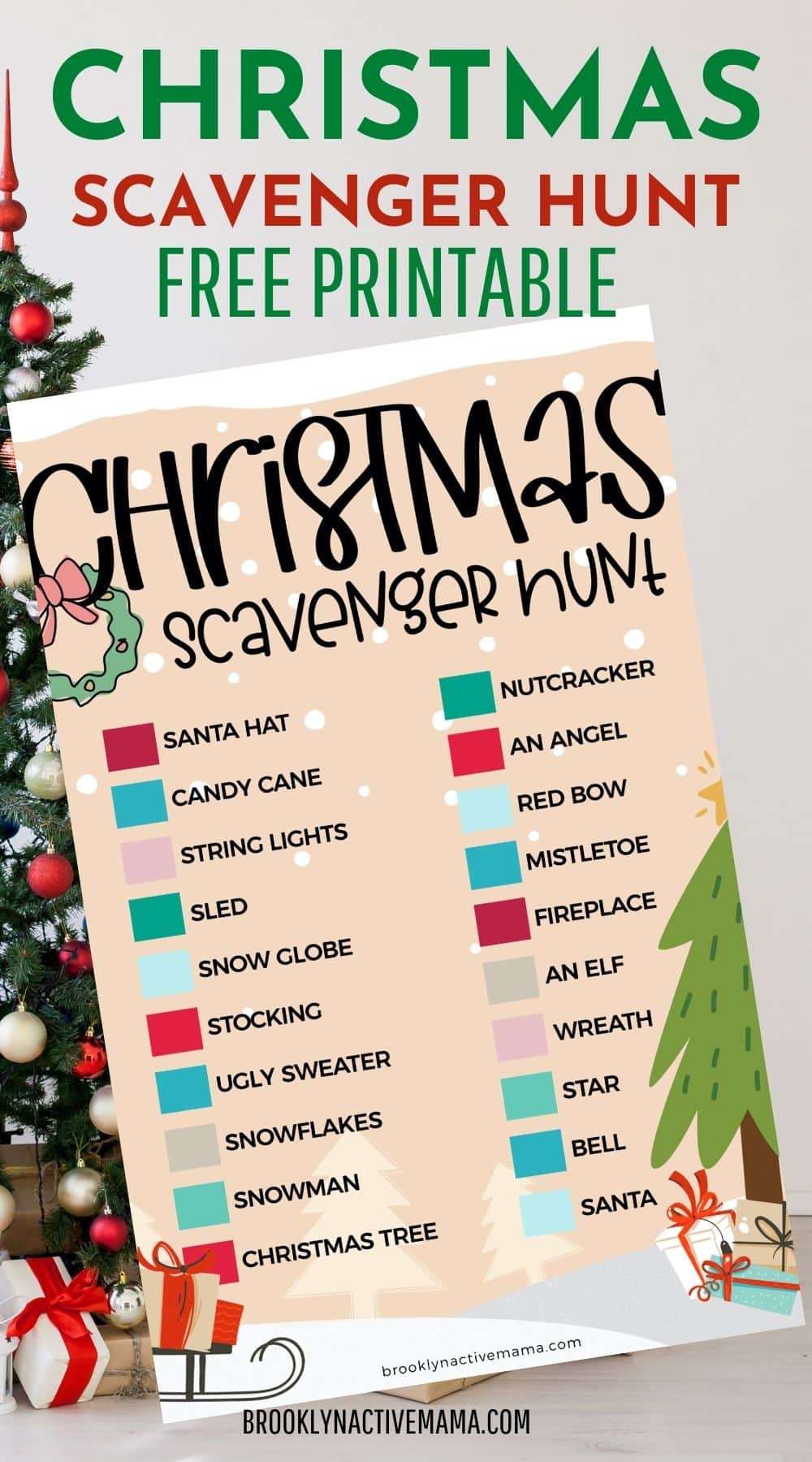 Family Christmas Scavenger Hunt | Free Printable Game