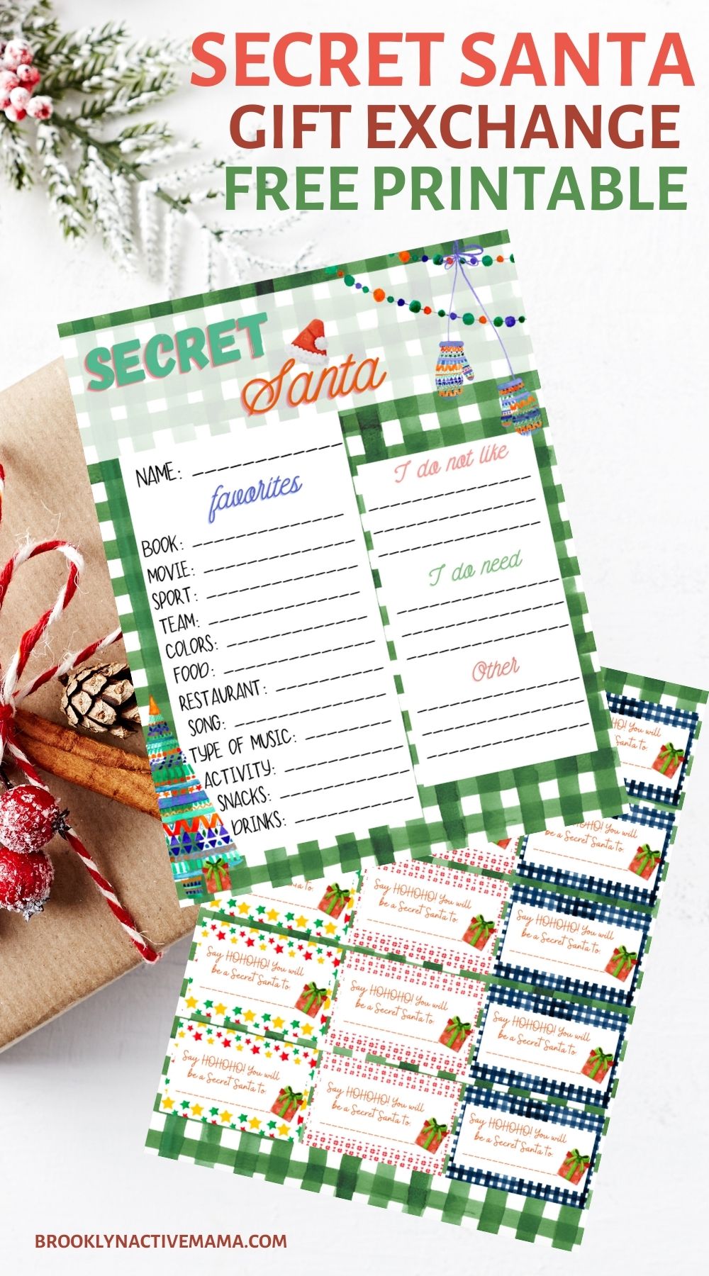 Free Office Secret Santa Rules Printable