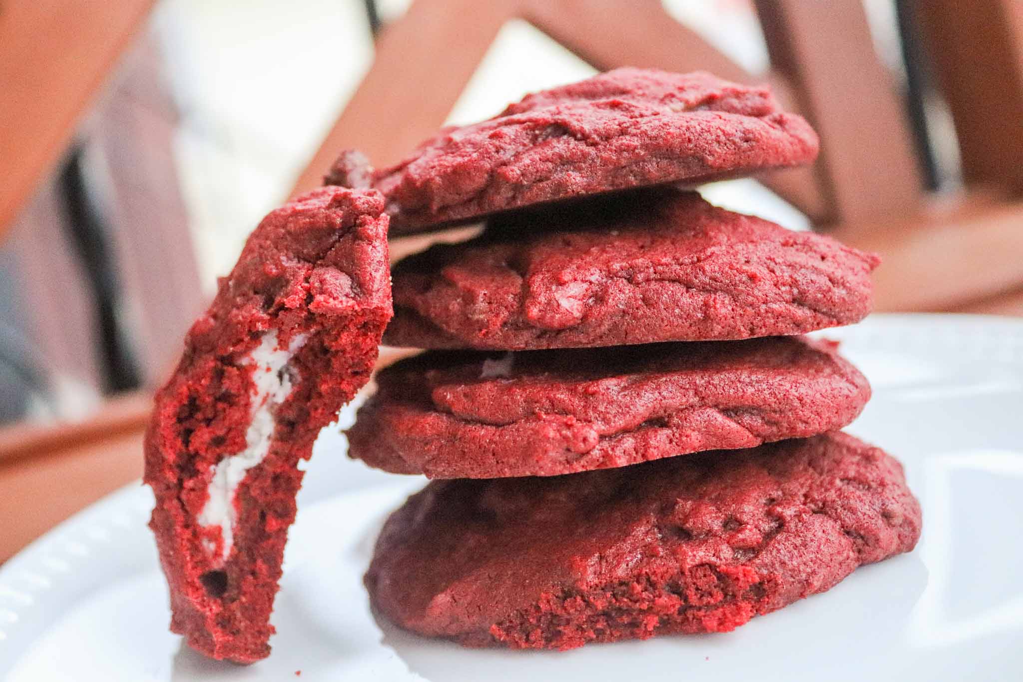 Red Velvet Cookies Stuffed With Cream Cheese Filling – Sugar Geek Show