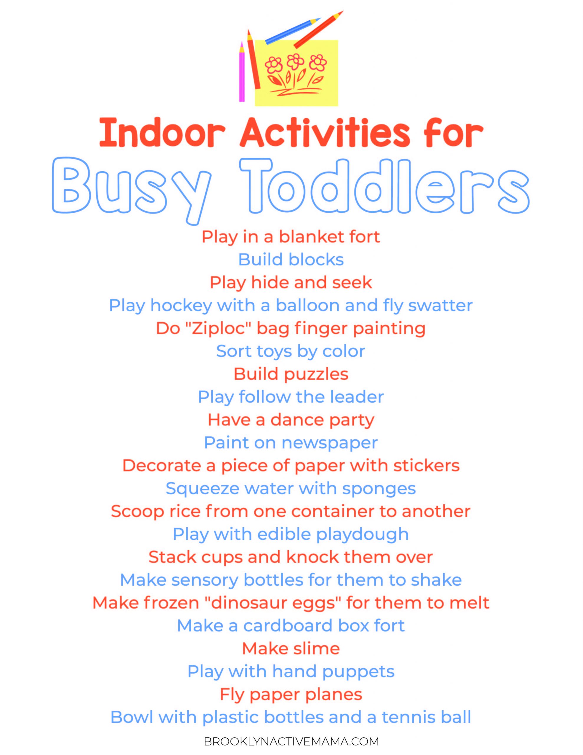 Indoor Activities For Toddlers