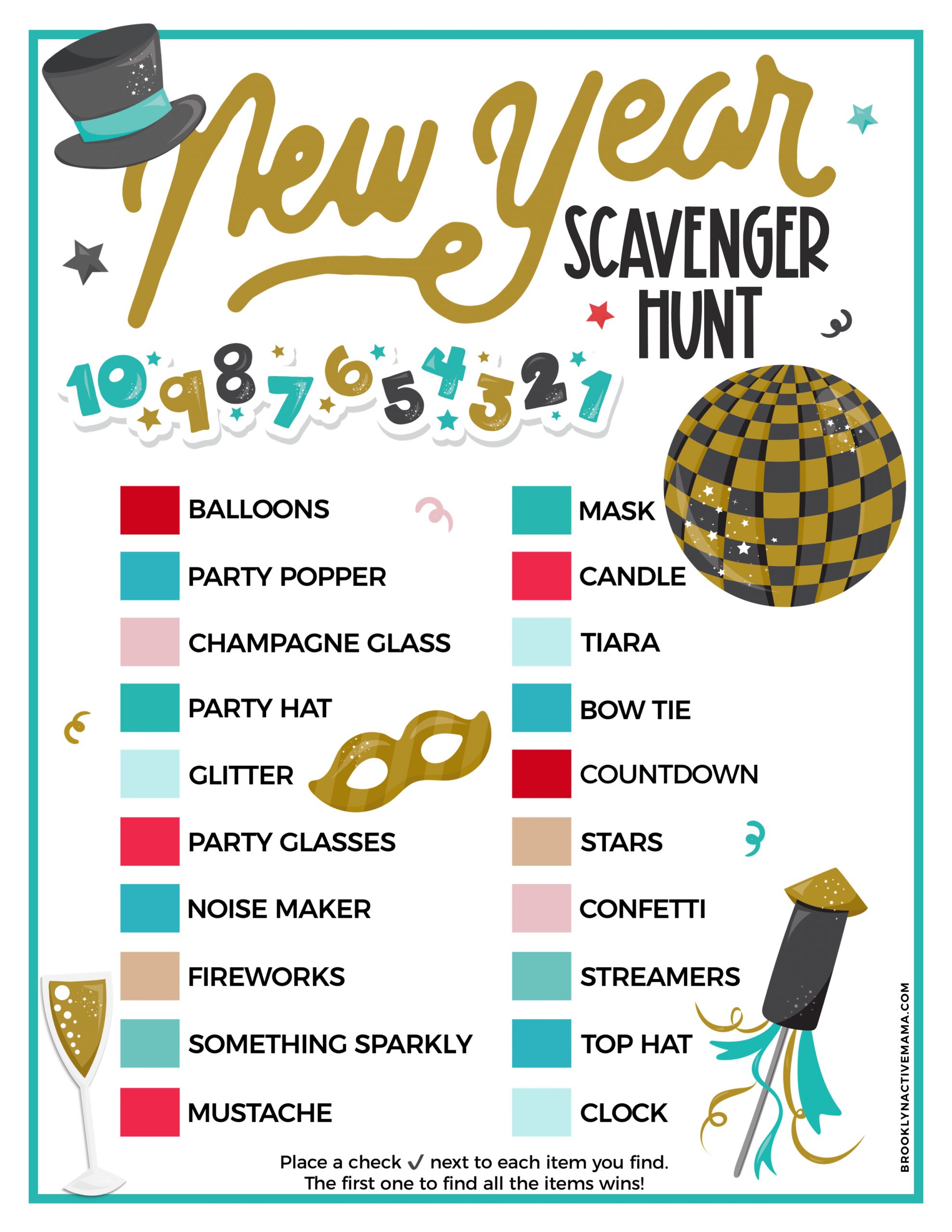 New Year's Game Free Printable