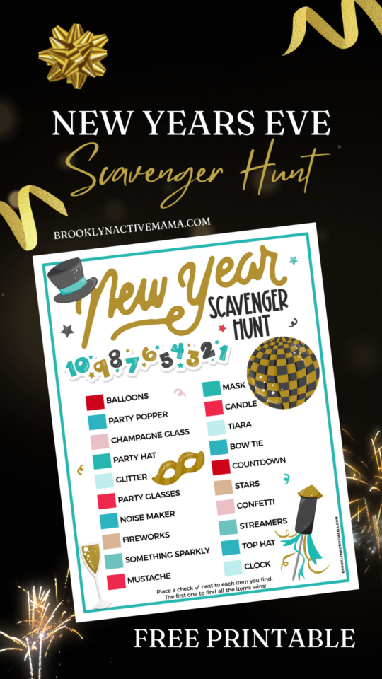 New Years Eve Scavenger Hunt Free Printable - Brooklyn Active Mama
