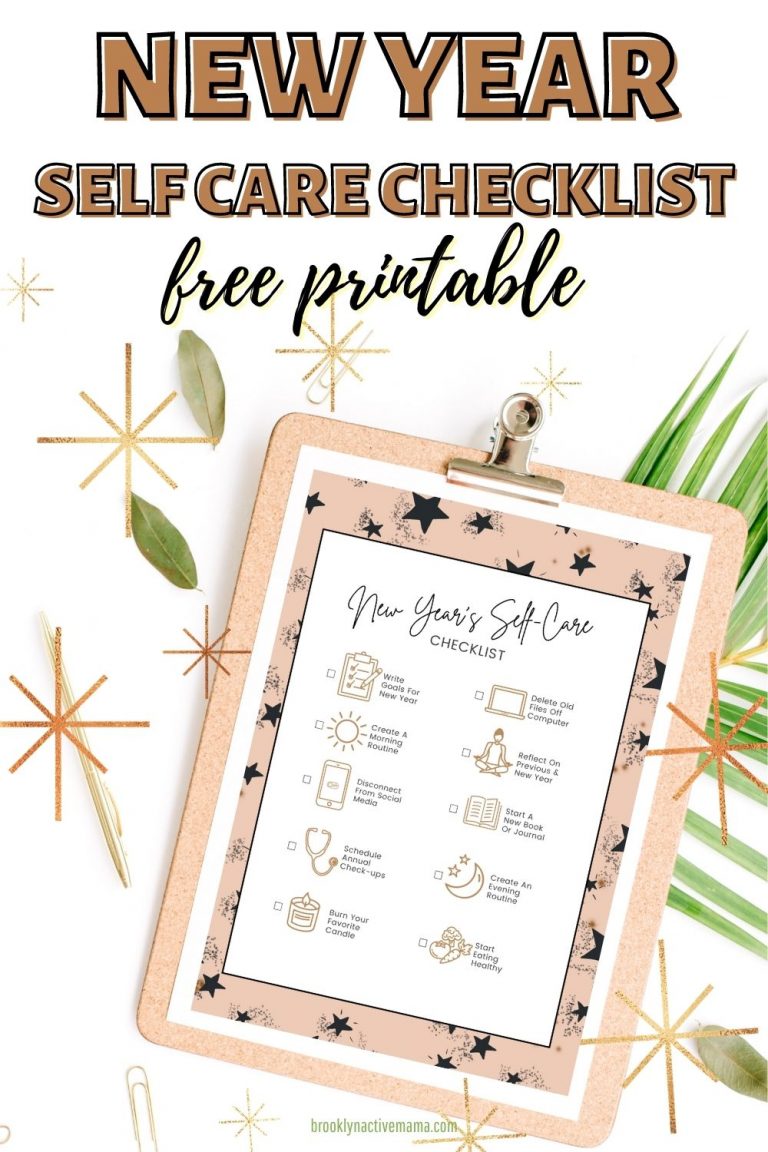 8 Ways To Self Care To Start The New Year - Free Printable